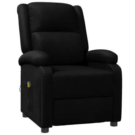 Fauteuil de massage Noir Similicuir 2