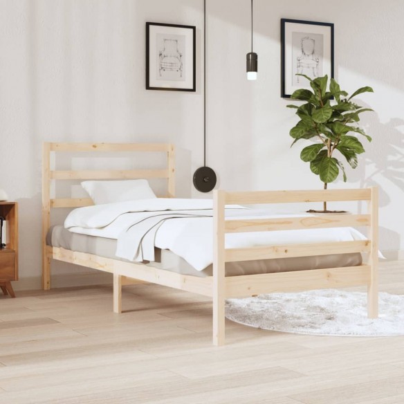 Lit Bois de pin massif 90x200 cm