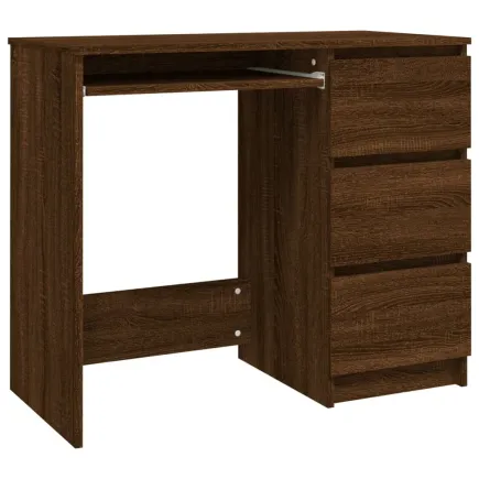 Bureau Chêne marron 90x45x76 cm  2