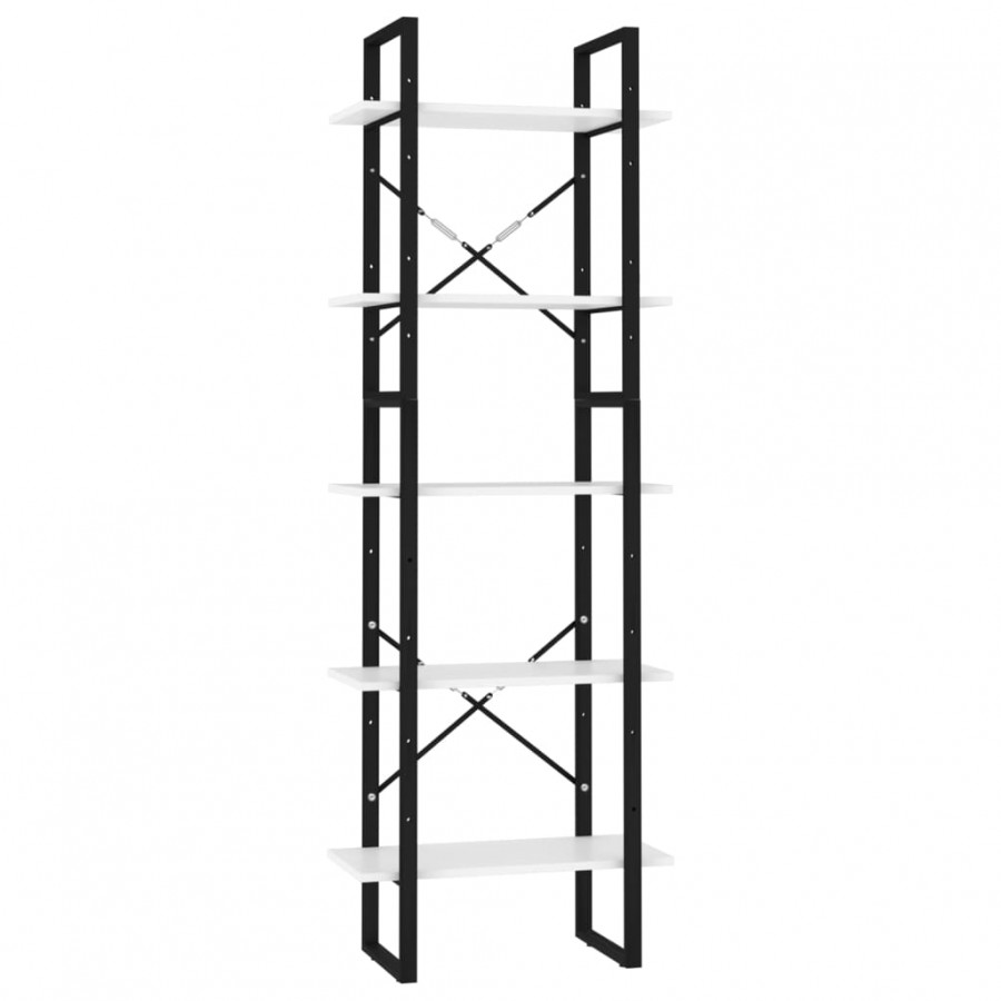 Bibliothèque à 5 niveaux Blanc 60x30x175 cm Bois ingénierie