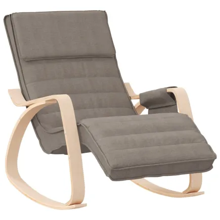 Chaise à bascule Taupe Tissu 2