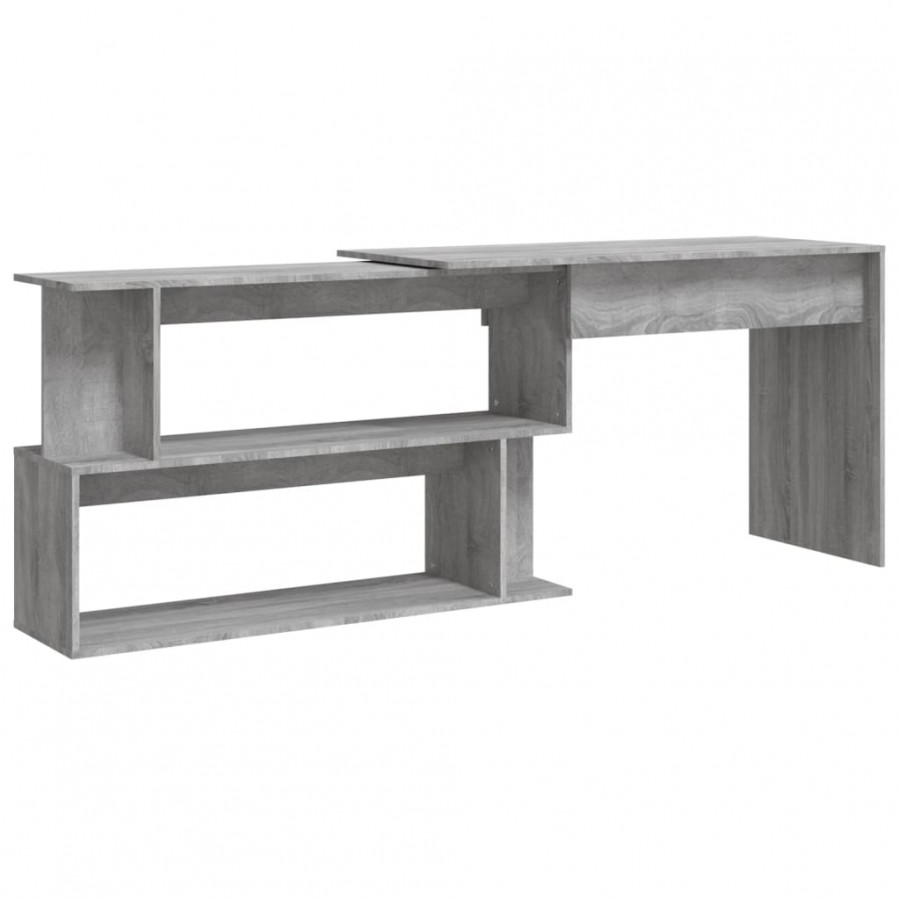 Bureau d'angle Sonoma gris 200x50x76 cm 