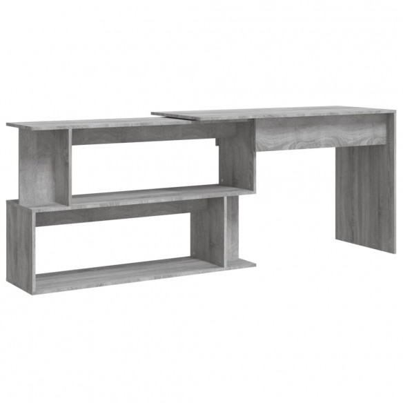 Bureau d'angle Sonoma gris 200x50x76 cm  Bureau d'angle Sonoma gris 200x50x76 cm