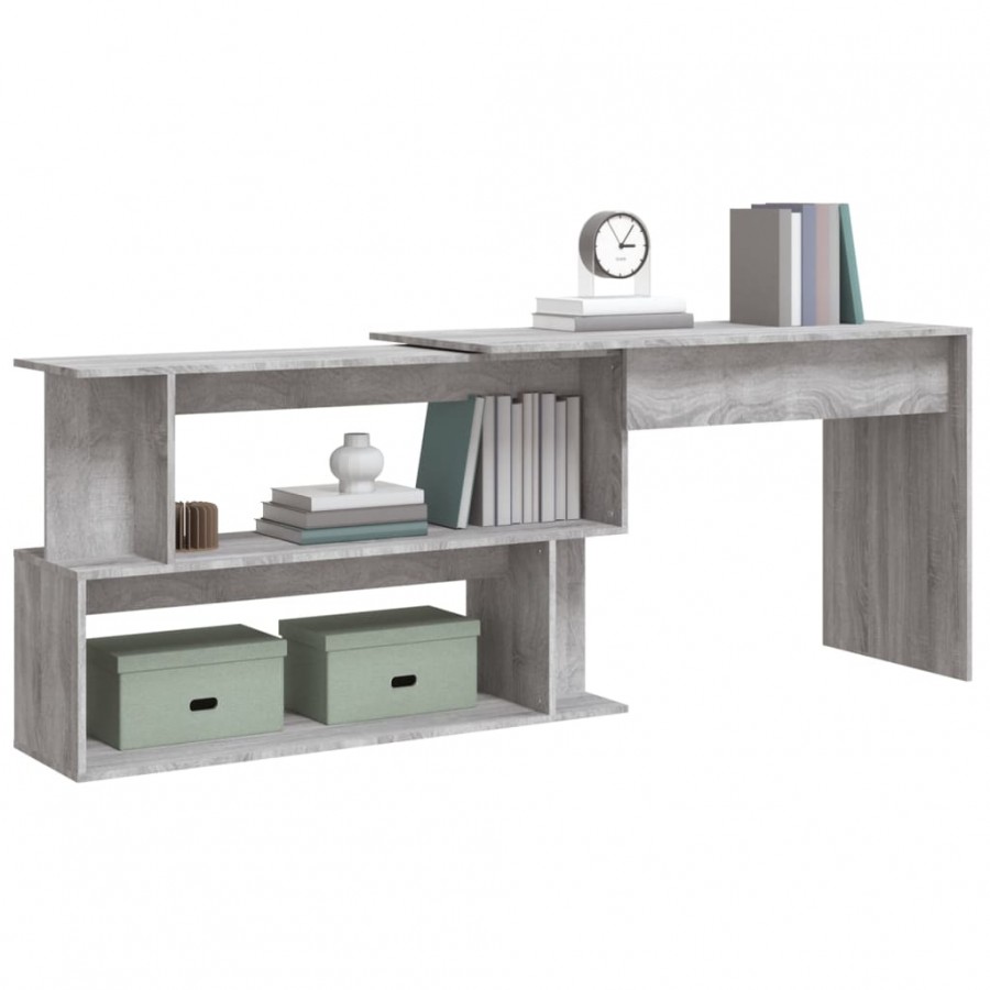 Bureau d'angle Sonoma gris 200x50x76 cm