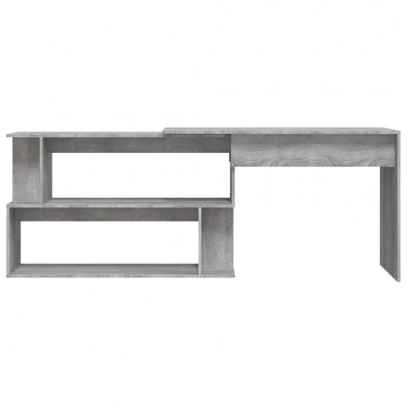 Bureau d'angle Sonoma gris 200x50x76 cm  Bureau d'angle Sonoma gris 200x50x76 cm