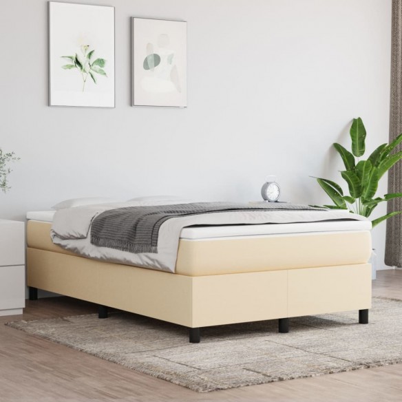 Lit Crème 120x200 cm Tissu