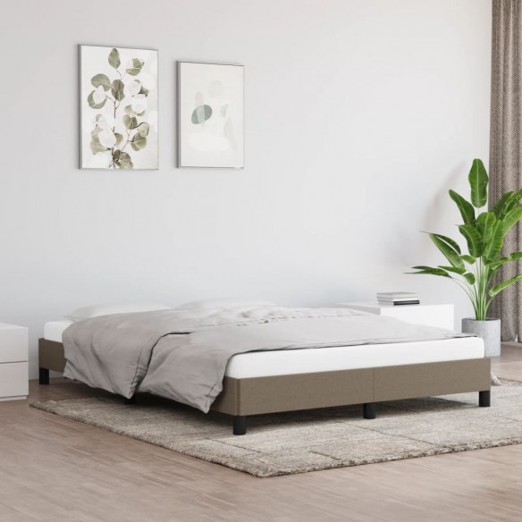 Lit Taupe 140x200 cm Tissu