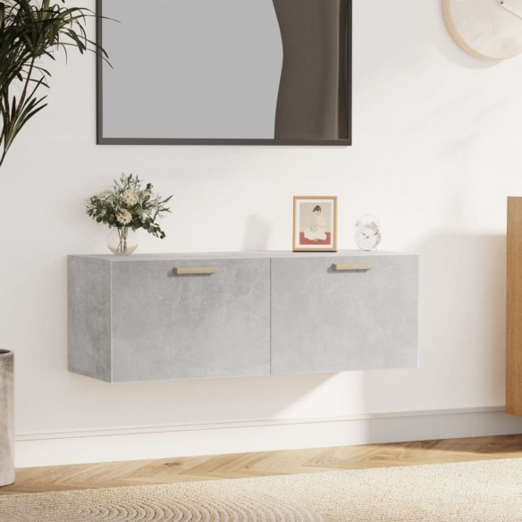 Armoire murale Gris béton 100x36,5x35 cm 