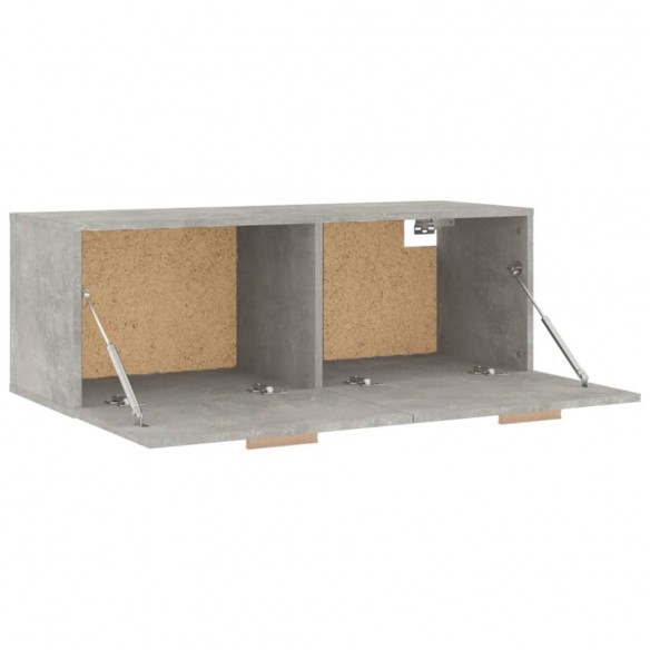 Armoire murale Gris béton 100x36,5x35 cm 