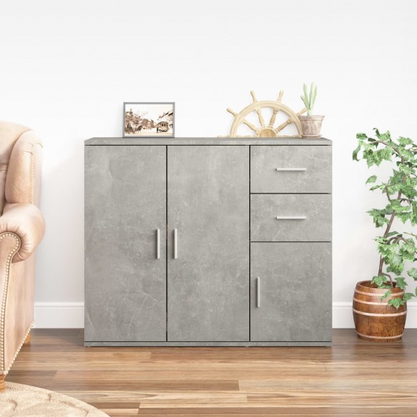 Buffet Gris béton 91x29,5x75 cm 