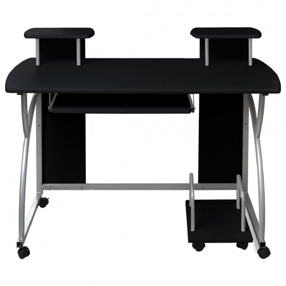 Bureau d'ordinateur Noir 110x52x88,5 cm Bois d’ingénierie Bureau d'ordinateur Noir 110x52x88,5 cm Bois d’ingénierie