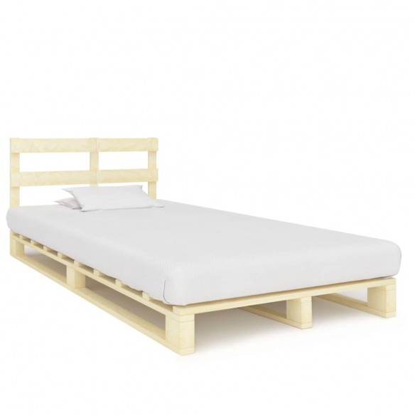 Lit de palette Bois de pin massif 120 x 200 cm