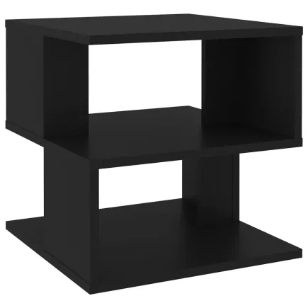 Table d'appoint Noir 40x40x40 cm Aggloméré 2