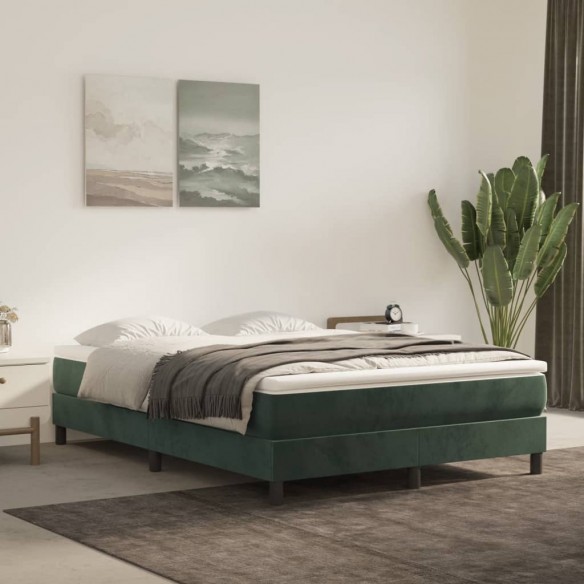 Lit Vert foncé 140x190 cm Velours
