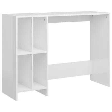 Bureau d'ordinateur portable Blanc brillant 102,5x35x75 cm 2