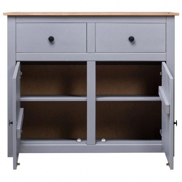 Buffet Gris 93x40x80 cm Pin solide Assortiment Panama Buffet Gris 93x40x80 cm Pin solide Assortiment Panama