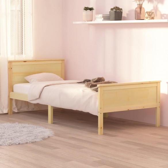 Lit Bois de pin massif 90x200 cm