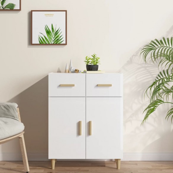 Buffet Blanc brillant 69,5x34x89 cm 