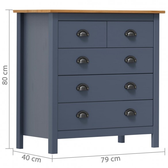 Buffet Hill Gris 79x40x80 cm Bois de pin solide Buffet Hill Gris 79x40x80 cm Bois de pin solide