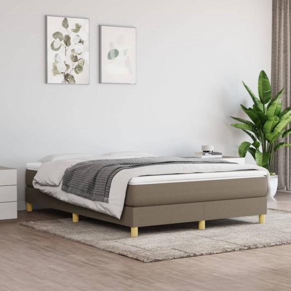 Lit Taupe 140x190 cm Tissu