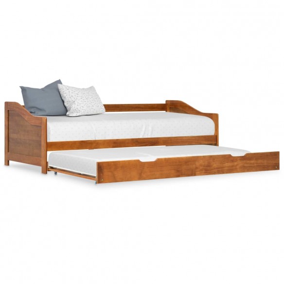 Lit extensible Marron miel Bois de pin 90x200 cm
