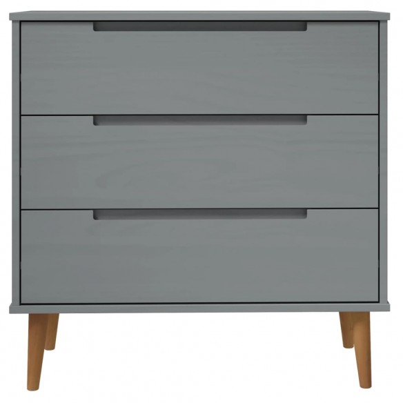 Commode MOLDE Gris 80x40x80 cm Bois de pin massif Commode MOLDE Gris 80x40x80 cm Bois de pin massif
