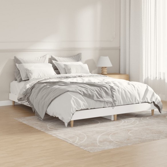 Lit Blanc 140x190 cm bois d'ingénierie