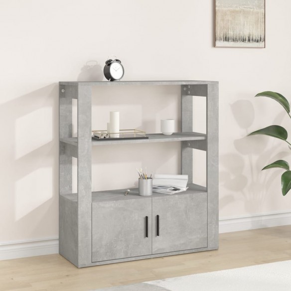 Buffet Gris béton 80x30x90 cm 