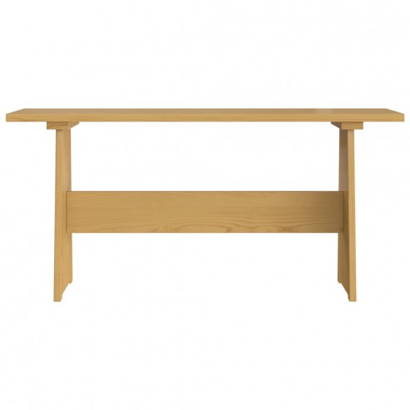 Table à manger avec banc Marron miel Bois de pin solide Table à manger avec banc Marron miel Bois de pin solide