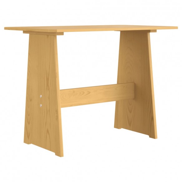 Table à manger avec banc Marron miel Bois de pin solide Table à manger avec banc Marron miel Bois de pin solide