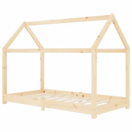 Lit d'enfant Bois de pin massif 70x140 cm 2