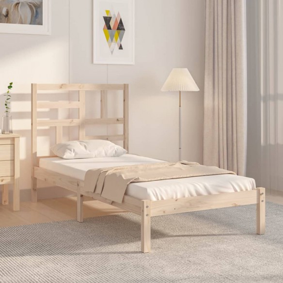 Lit bois massif 90x190 cm simple