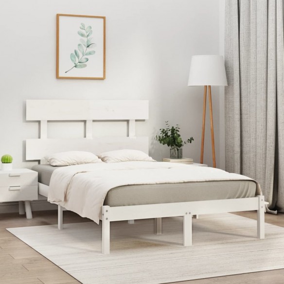 Lit Blanc Bois massif 120x200 cm