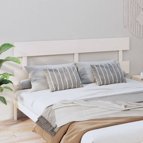 Tête de lit Blanc 204x3x81 cm Bois massif de pin