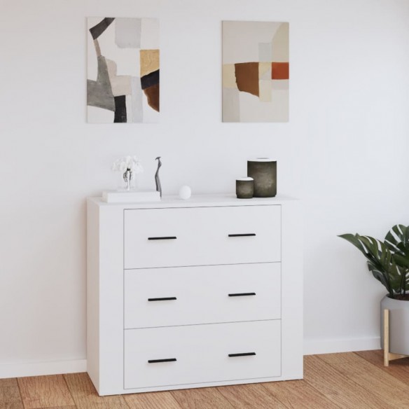 Buffet Blanc 80x33x70 cm 