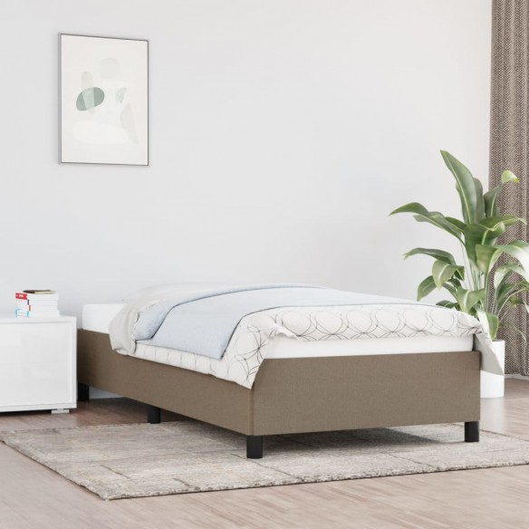 Lit Taupe 90x190 cm Tissu