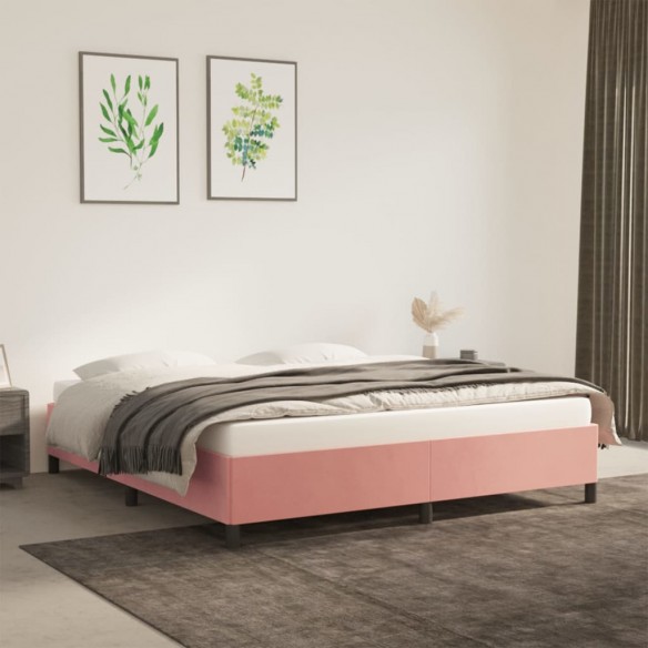 Lit Rose 180x200 cm Velours