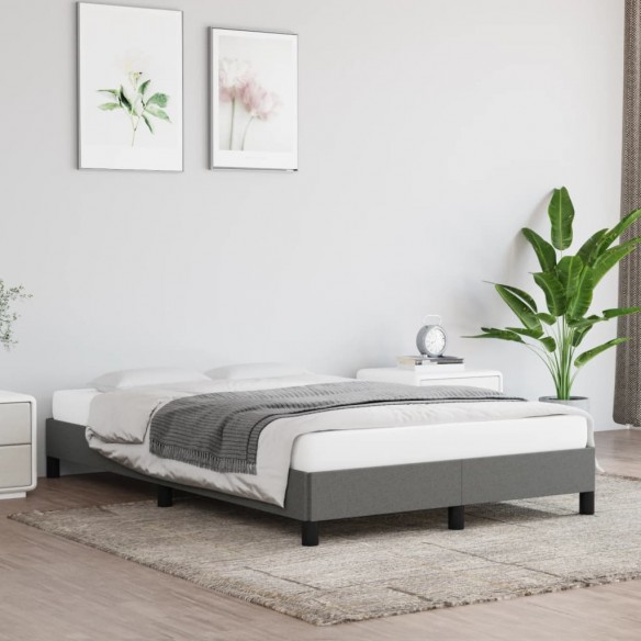 Lit Gris foncé 120 x 200 cm Tissu