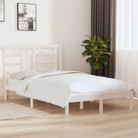 Lit Blanc Bois massif 120x190 cm Petit Double