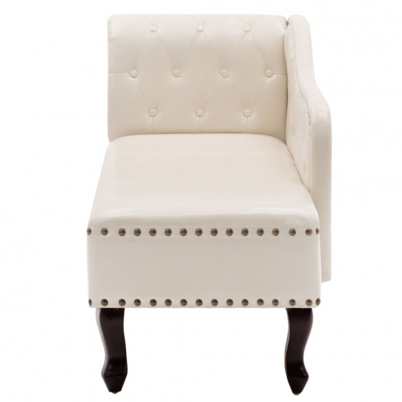 Chaise longue Blanc crème Similicuir Chaise longue Blanc crème Similicuir