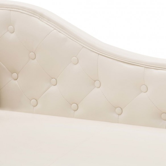 Chaise longue Blanc crème Similicuir Chaise longue Blanc crème Similicuir