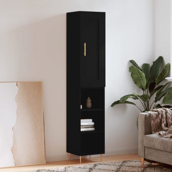 Buffet haut Noir 34,5x34x180 cm 