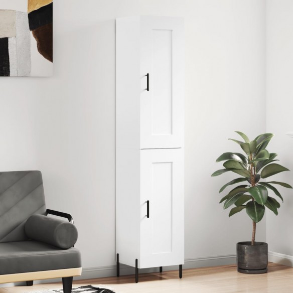 Buffet haut Blanc brillant 34,5x34x180 cm 