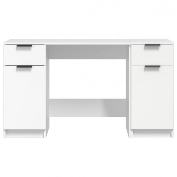 Bureau avec armoire latérale Blanc  Bureau avec armoire latérale Blanc