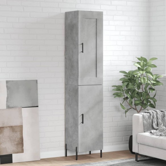 Buffet haut Gris béton 34,5x34x180 cm 