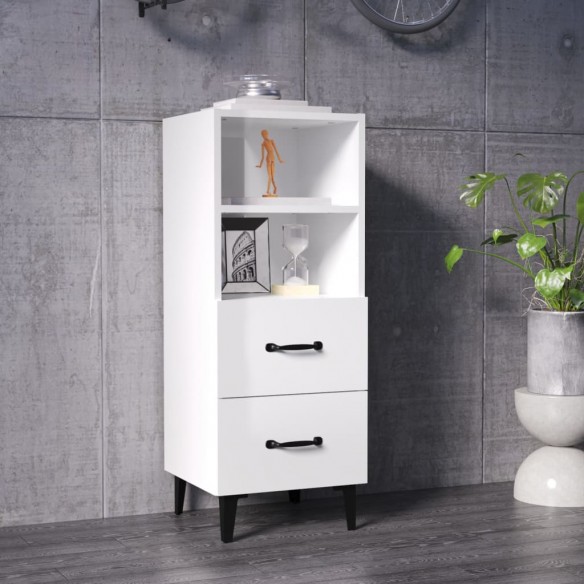Buffet Blanc brillant 34,5x34x90 cm 