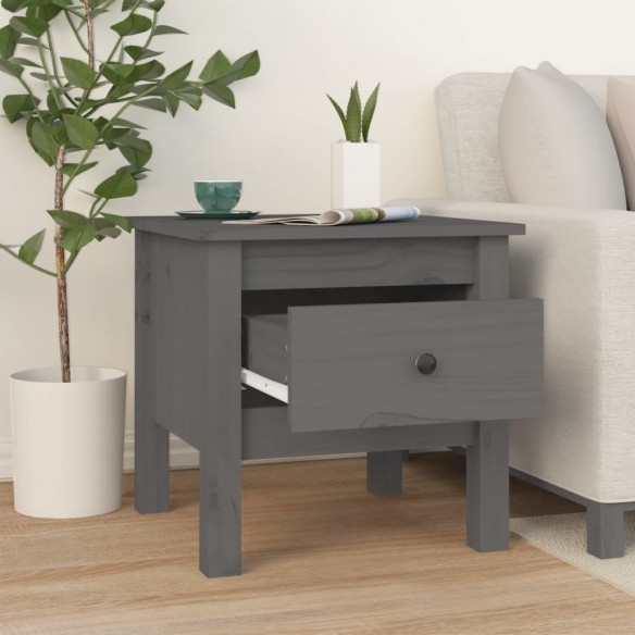 Table d'appoint Gris 40x40x39 cm Bois massif de pin Table d'appoint Gris 40x40x39 cm Bois massif de pin
