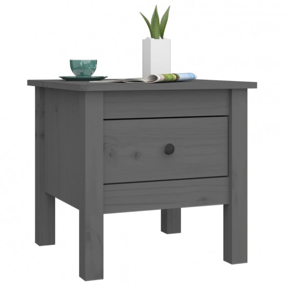 Table d'appoint Gris 40x40x39 cm Bois massif de pin Table d'appoint Gris 40x40x39 cm Bois massif de pin