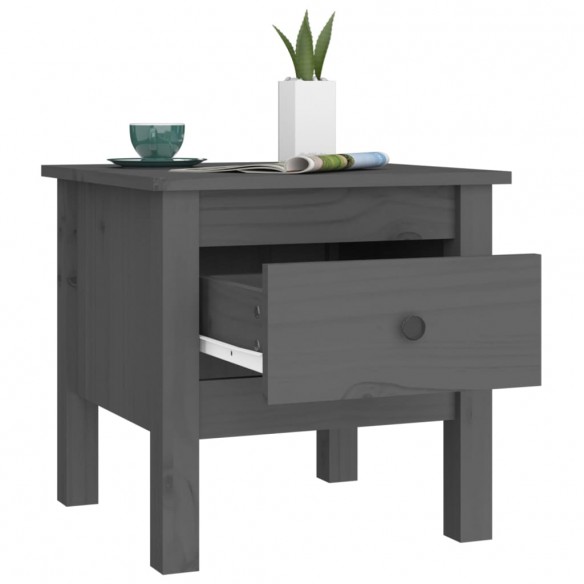 Table d'appoint Gris 40x40x39 cm Bois massif de pin Table d'appoint Gris 40x40x39 cm Bois massif de pin