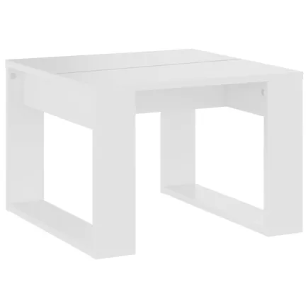 Table d'appoint Blanc 50x50x35 cm Aggloméré 2